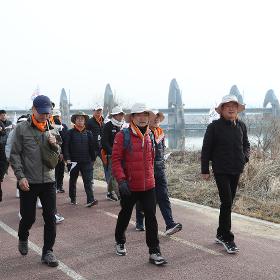 전남교육 가족 영산강 350리 물길 걷기 행사 현장